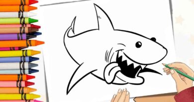 imagem tubarão para colorir