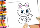 Desenhos gatinho fofinho para colorir