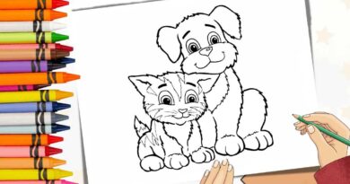 desenho de gato e cachorro para colorir