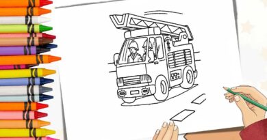 desenho de caminhão de bombeiro para imprimir