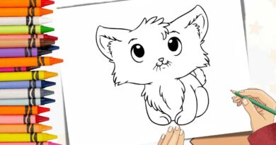 desenho de gatinho de pintar