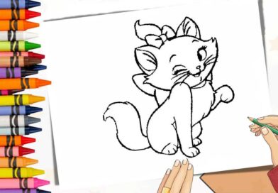 desenho gatinha marie para colorir