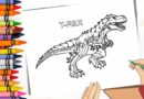 dinossauro t rex para colorir
