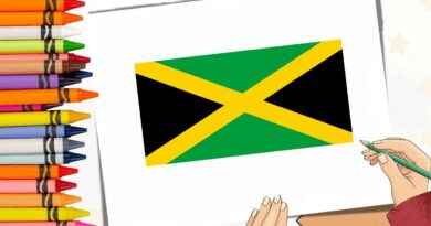 bandeira jamaica para colorir