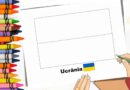 bandeira ucrania colorir