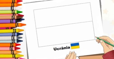 bandeira ucrania colorir