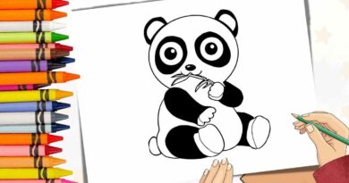 panda fofo para colorir