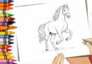 Cavalo selvagem para colorir e imprimir
