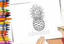 figura de abacaxi para colorir