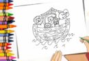 desenho da arca de noé para colorir e imprimir
