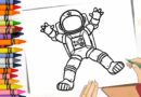 imagem de astronauta para colorir