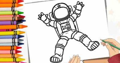 imagem de astronauta para colorir