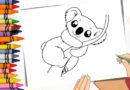 Desenhos de coalas para colorir