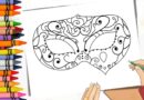 Desenhos de mascara de carnaval para colorir
