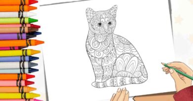 Mandala de gato para colorir